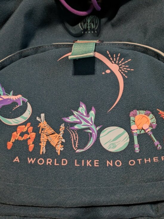 Avatar Pandora Teal and Purple Canvas Cinch Knapsack Backpack Brand New With Tag